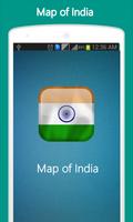 Map of India Affiche