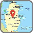 卡塔尔地图 图标