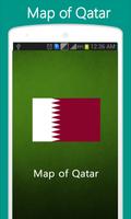 Map of Qatar Affiche