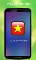 Mapa de Vietnam Poster