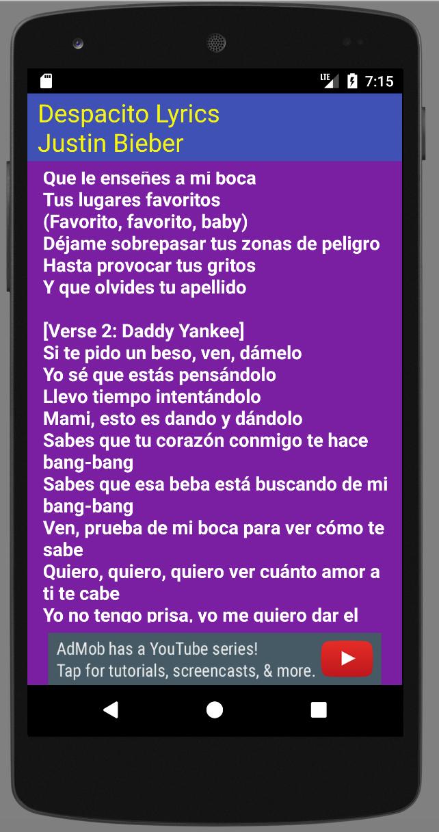 Despacito Lyrics For Android Apk Download Despacito Lyrics For Android Apk Download
