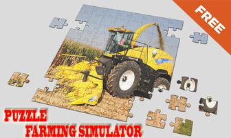 Puzzle Tractor Farming Affiche