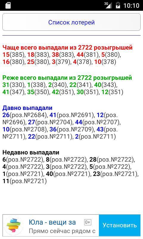 Результаты лотереи новосибирской области