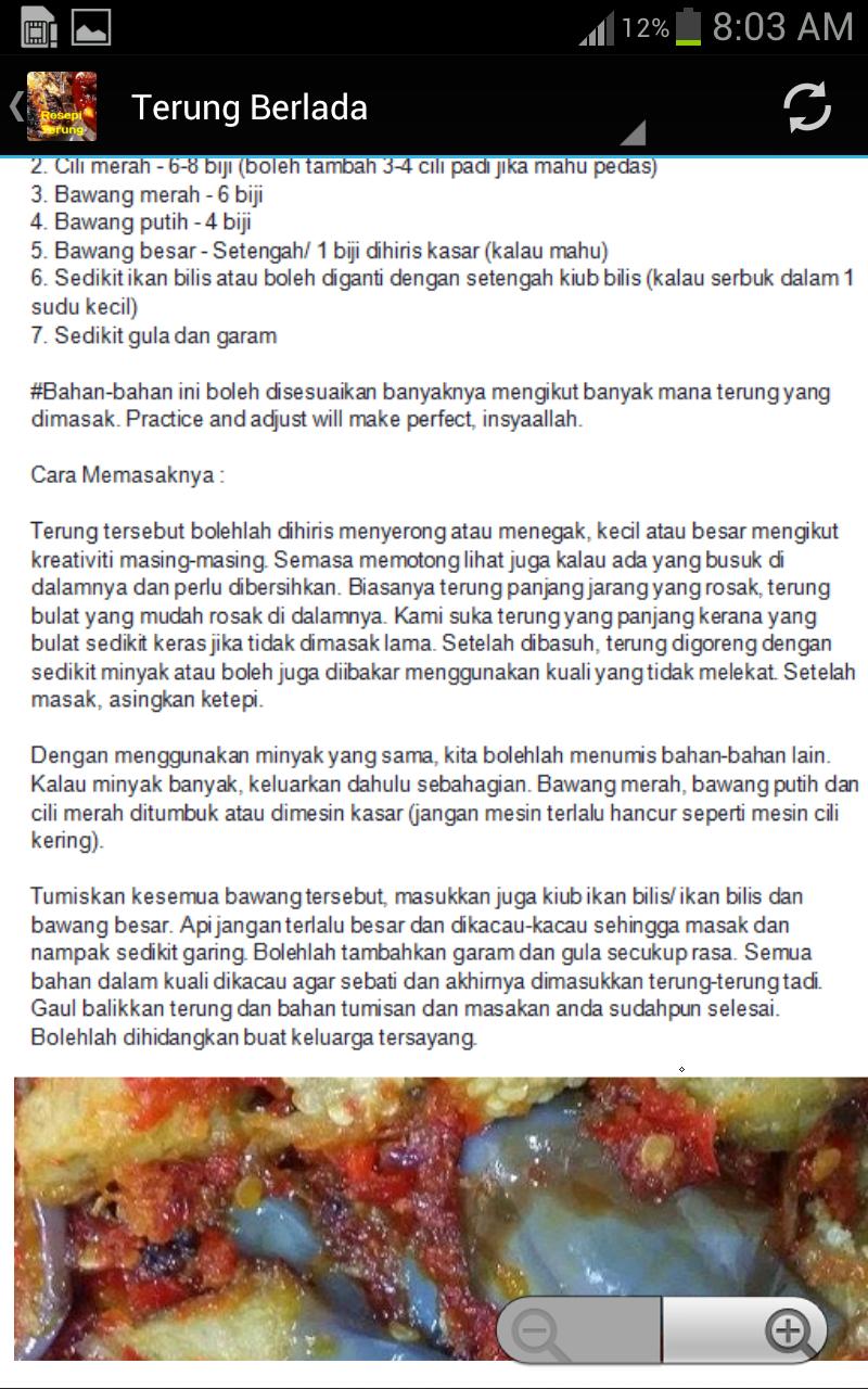 Resepi Terung Terung For Android Apk Download