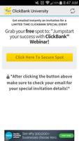 Learn to Earn - Clickbank U Poster