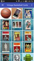 Vintage Basketball Cards Affiche