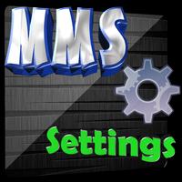 MMS settings الملصق