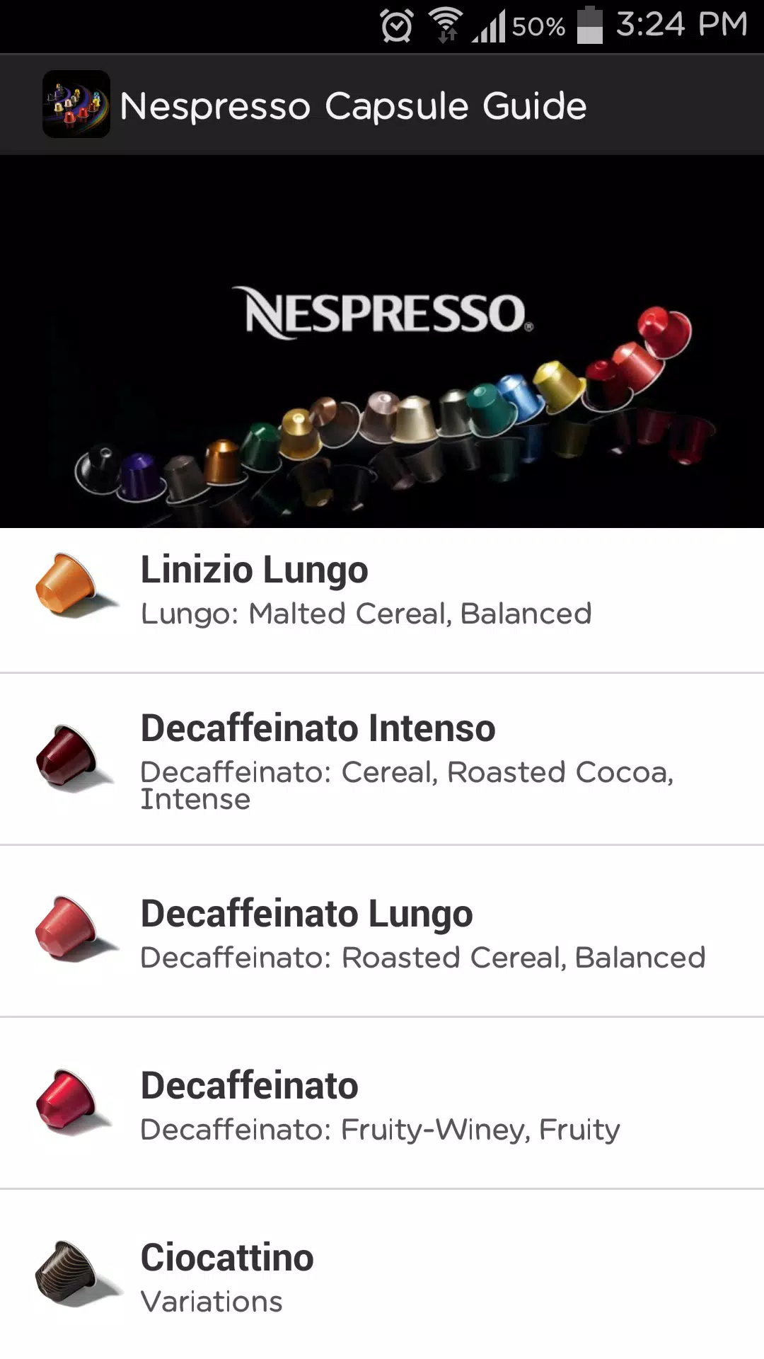 Nespresso Capsule Guide APK for Android Download