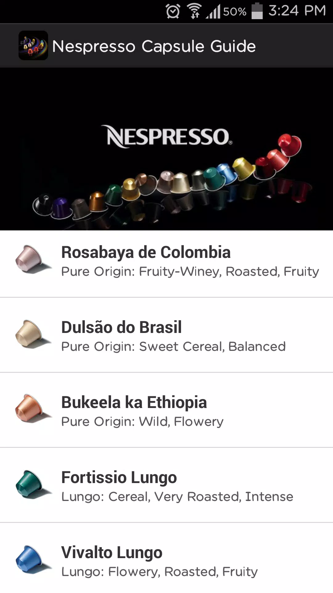 Nespresso Capsule Guide APK for Android Download