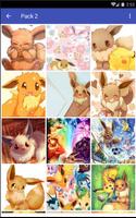 Eeevee Cute Poke Art Wallpaper capture d'écran 1