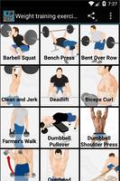 Weight training exercises Affiche