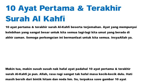 Gambar Download Lantunan Surat Al Kahfi Ayat 1 10 Brad Erva