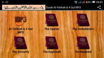 Surah Al-Fatihah & 4 Qul MP3 Ekran Görüntüsü 1