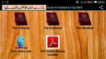Surah Al-Fatihah & 4 Qul MP3 Ekran Görüntüsü 2