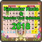 Kalendar Kuda{2018)&Takwim Cuti simgesi