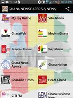GHANA NEWSPAPERS & NEWS Affiche