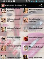 HAIR NAILS AND MAKEUP plakat