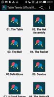 Table Tennis Official Rules poster