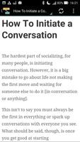 How To Start a Conversation screenshot 1