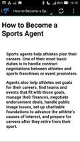 How to Become a Sports Agent تصوير الشاشة 1