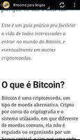 Aprenda Bitcoin para leigos تصوير الشاشة 1