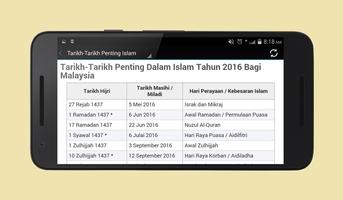 Islamic Calendar Malaysia capture d'écran 1