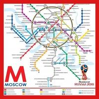 Moscow Metro Map постер