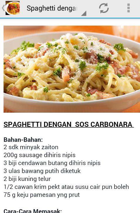 Resepi Spaghetti Sedap For Android Apk Download