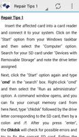 Repair SD Card Damaged Tips اسکرین شاٹ 2