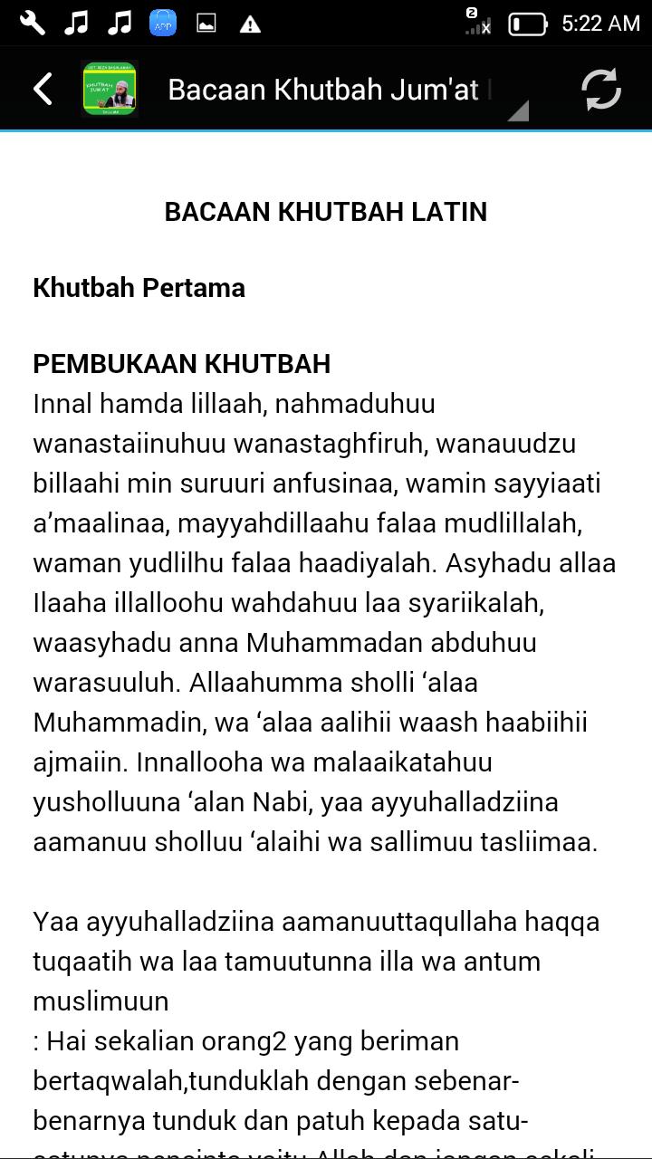 Khutbah Jumat Latin