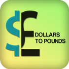 Dólares em libras ícone
