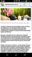 Massage Therapy Techniques تصوير الشاشة 2