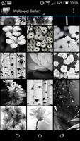 Floral Wallpaper Black & White ภาพหน้าจอ 1