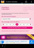 Period and Ovulation Calender captura de pantalla 1