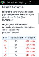 Süper Loto Çok Çıkan Sayılar screenshot 1