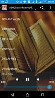 Abdullah Al-Matrood Quran MP3 capture d'écran 1