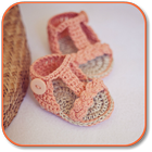 Chaussures bébé Crochet icône