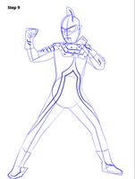 Pencil draw my hero ultraman постер