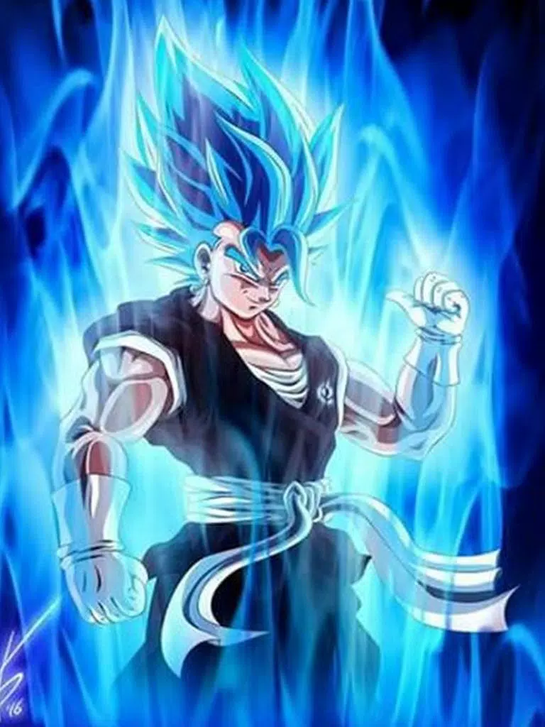 Adesivo Holográfico Goku Deus Super Saiyajin Blue