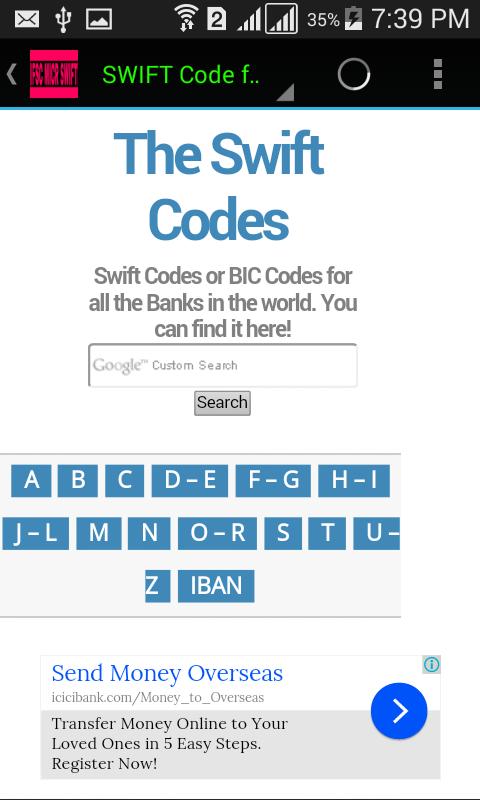 IFSC MICR SWIFT CODE for Android - APK Download