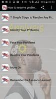 How to resolve problems-poster