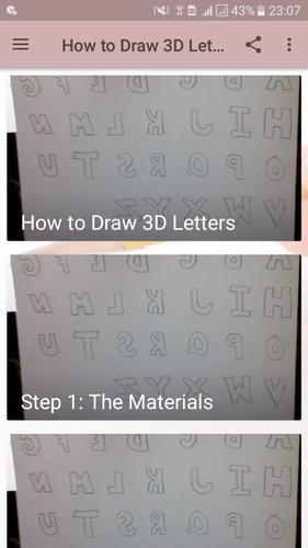 How To Draw 3d Letters For Android Apk Download