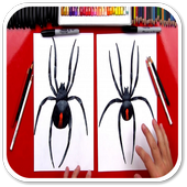 How to Draw a Spider icon