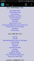 Elvis Presley Songs & Lyrics capture d'écran 2