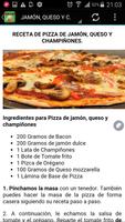 برنامه‌نما Recetas de Pizzas. عکس از صفحه