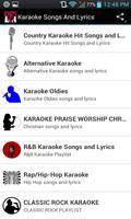 Karaoke Songs And Lyrics capture d'écran 1