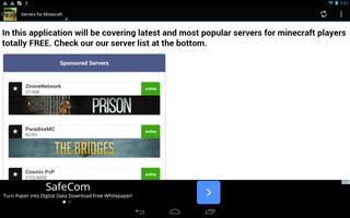 Servers for Minecraft Pe screenshot 1