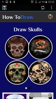 How To Draw Skulls Affiche