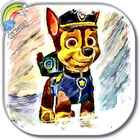 Paw Pup Dog Drawing icon