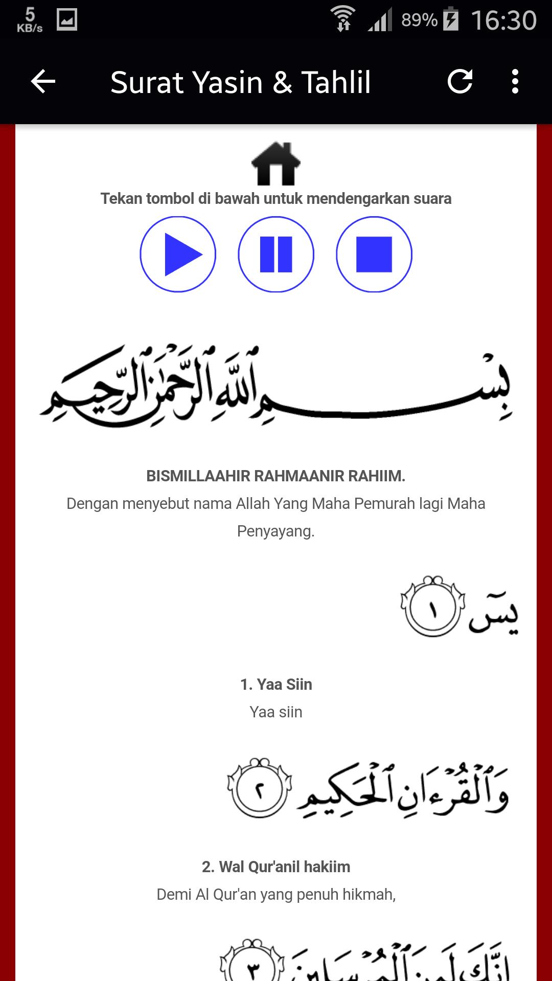 Surat Yasin Latin Terjemah Audio Dzikir For Android Apk